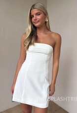 Strapless Structured Bow Back Mini Dress