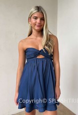 Ada Shimmer Twist Bust Mini Dress