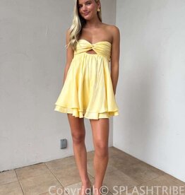Ada Shimmer Twist Bust Mini Dress
