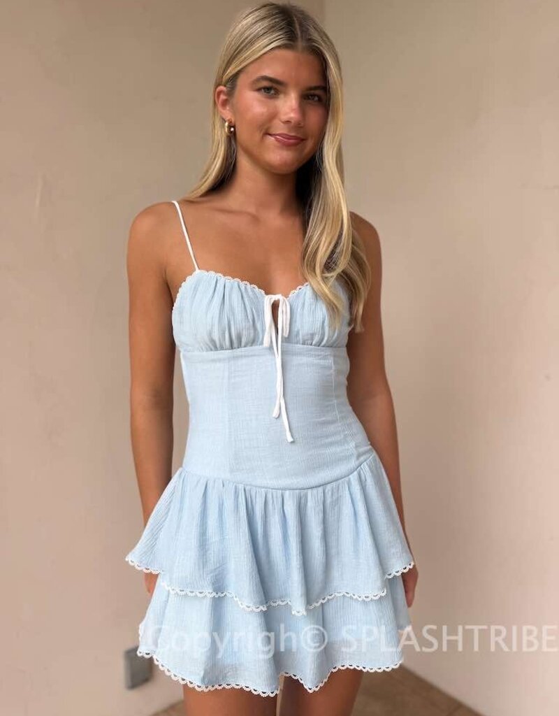 Rowen Tiered Open Back Mini Dress