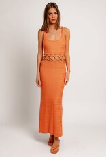 Crochet Ring Cutout Midi Dress