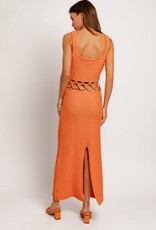 Crochet Ring Cutout Midi Dress