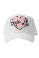 Boys Lie Yours Truly Trucker Hat White