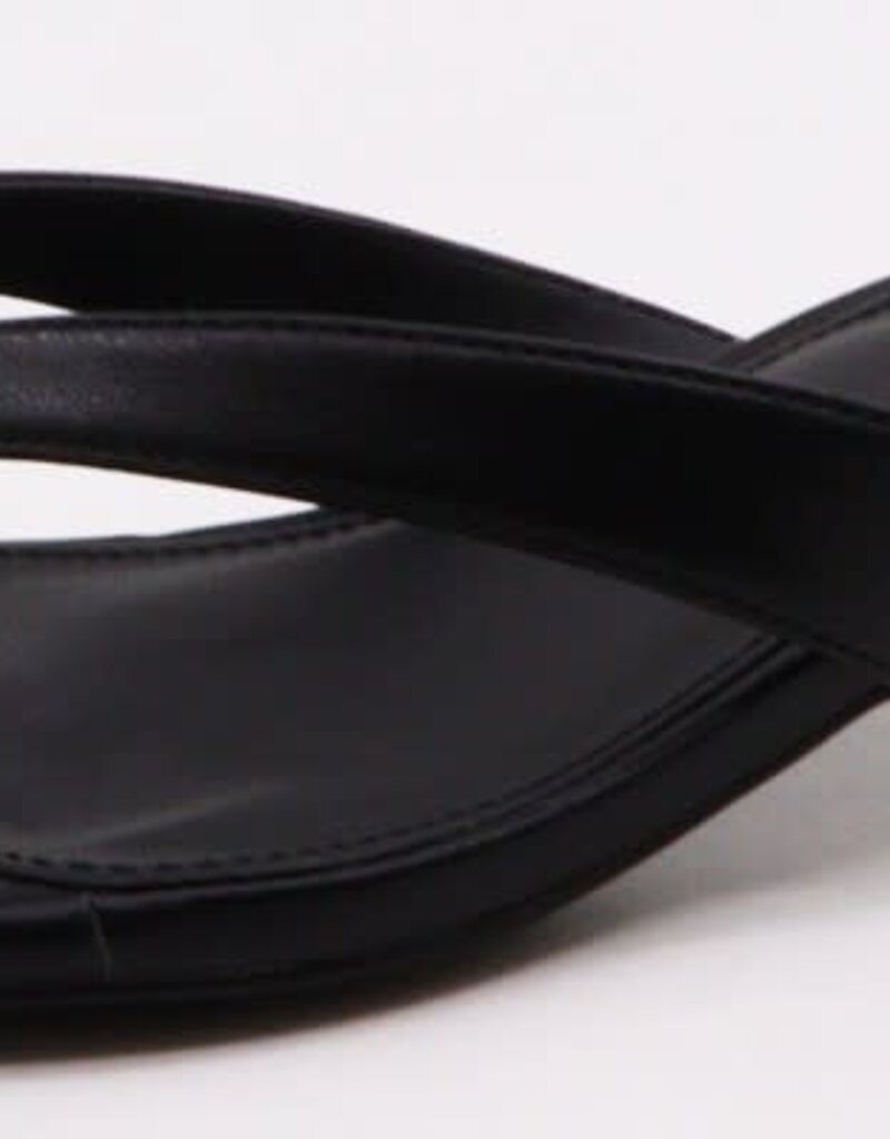 Square Toe Thong Strap Mini Kitten Heel Sandal