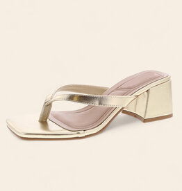 Thong Strap Block Heel Sandal
