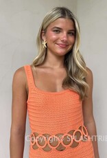 Crochet Ring Cutout Midi Dress