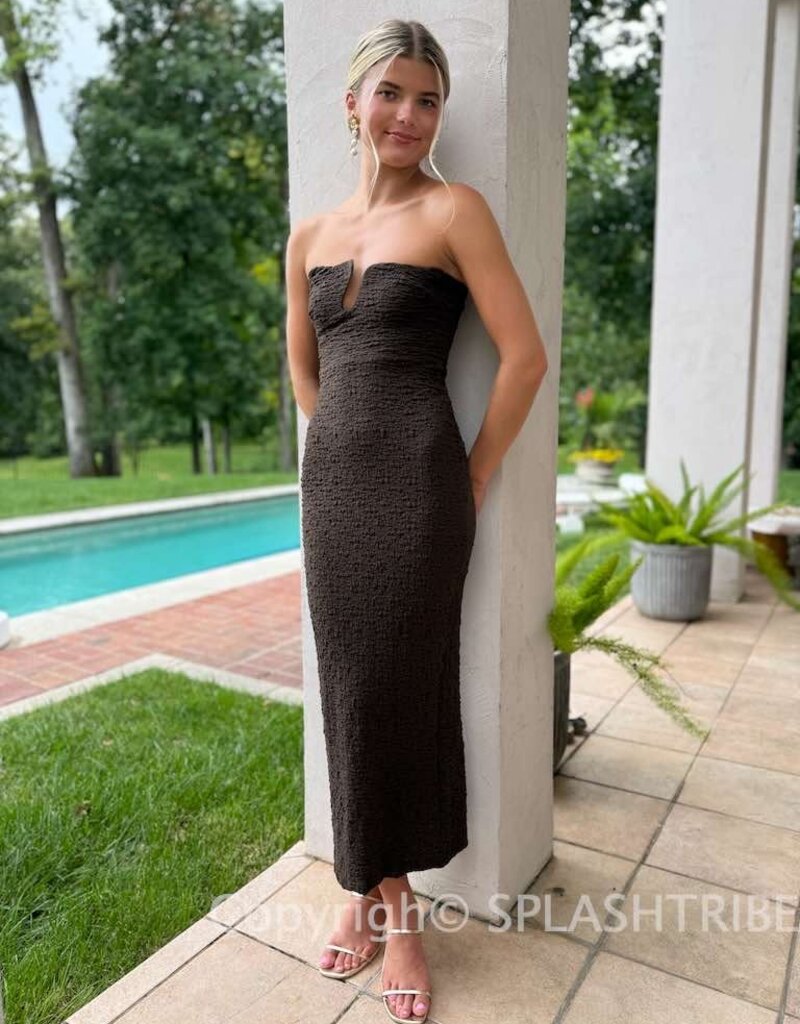 Textured Puzzle Maxi Dress