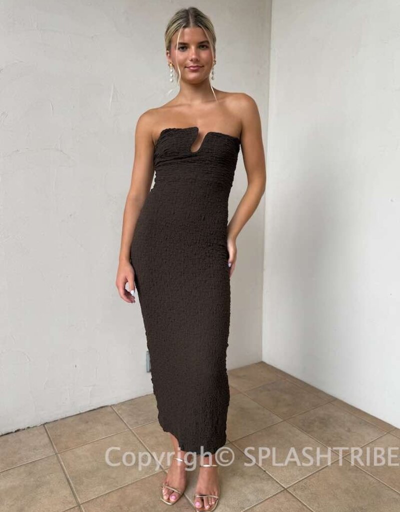 Textured Puzzle Maxi Dress