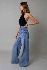 Mock Neck Open Back Bodysuit