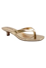 Square Toe Thong Strap Kitten Heel Sandals