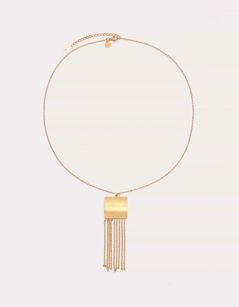Fringe Pendant Necklace Gold