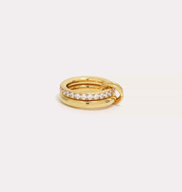 Stone Stacked Ring Size 7 Gold