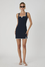 Azra Twill Contrast Mini Dress
