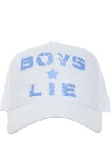 Boys Lie I'm The Captain Trucker Hat White