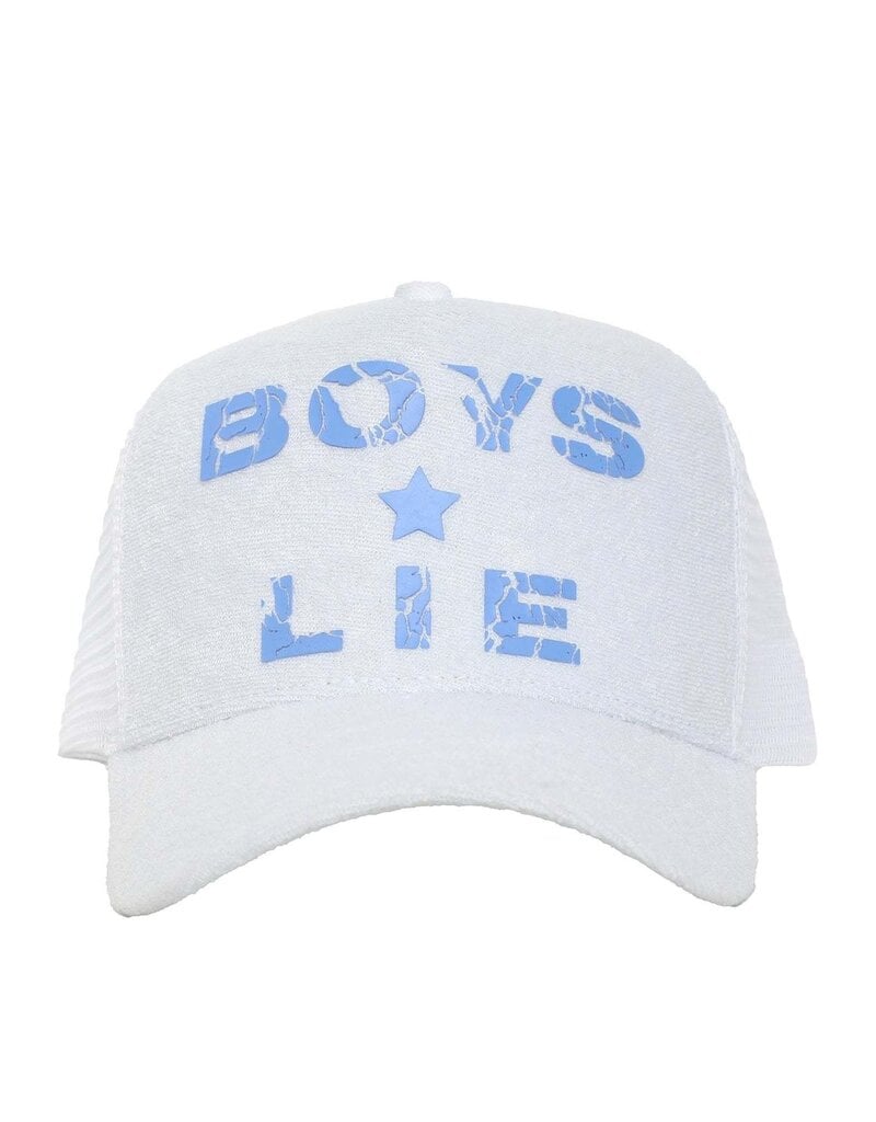 Boys Lie I'm The Captain Trucker Hat White