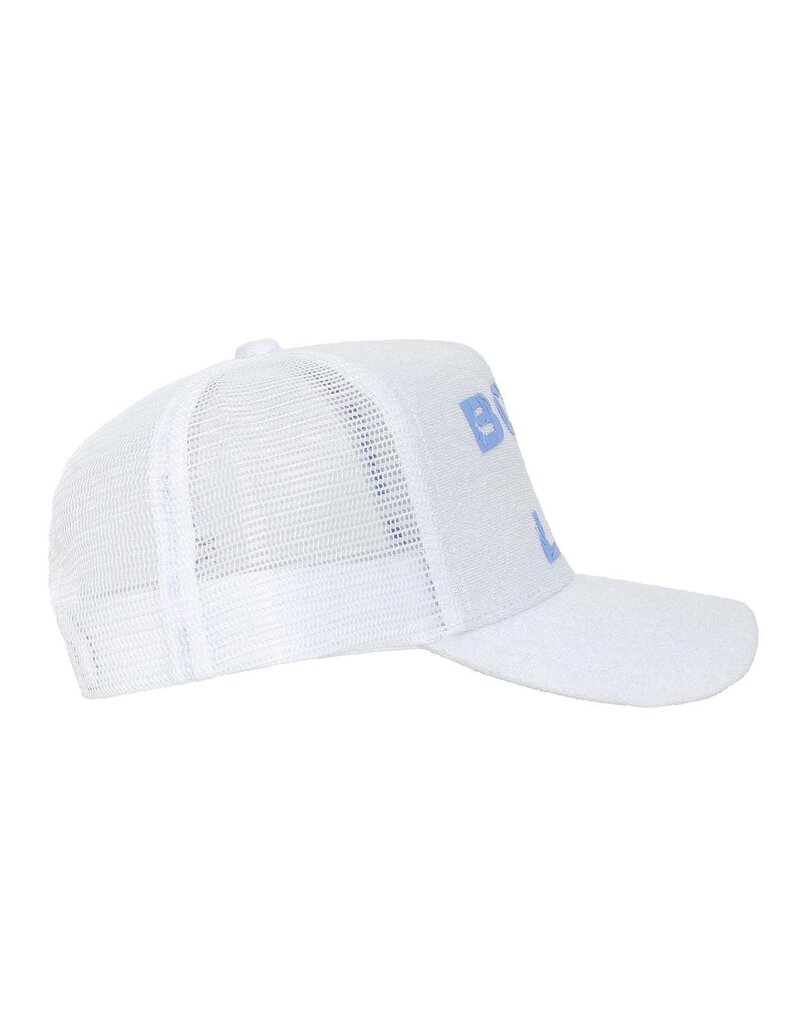 Boys Lie I'm The Captain Trucker Hat White