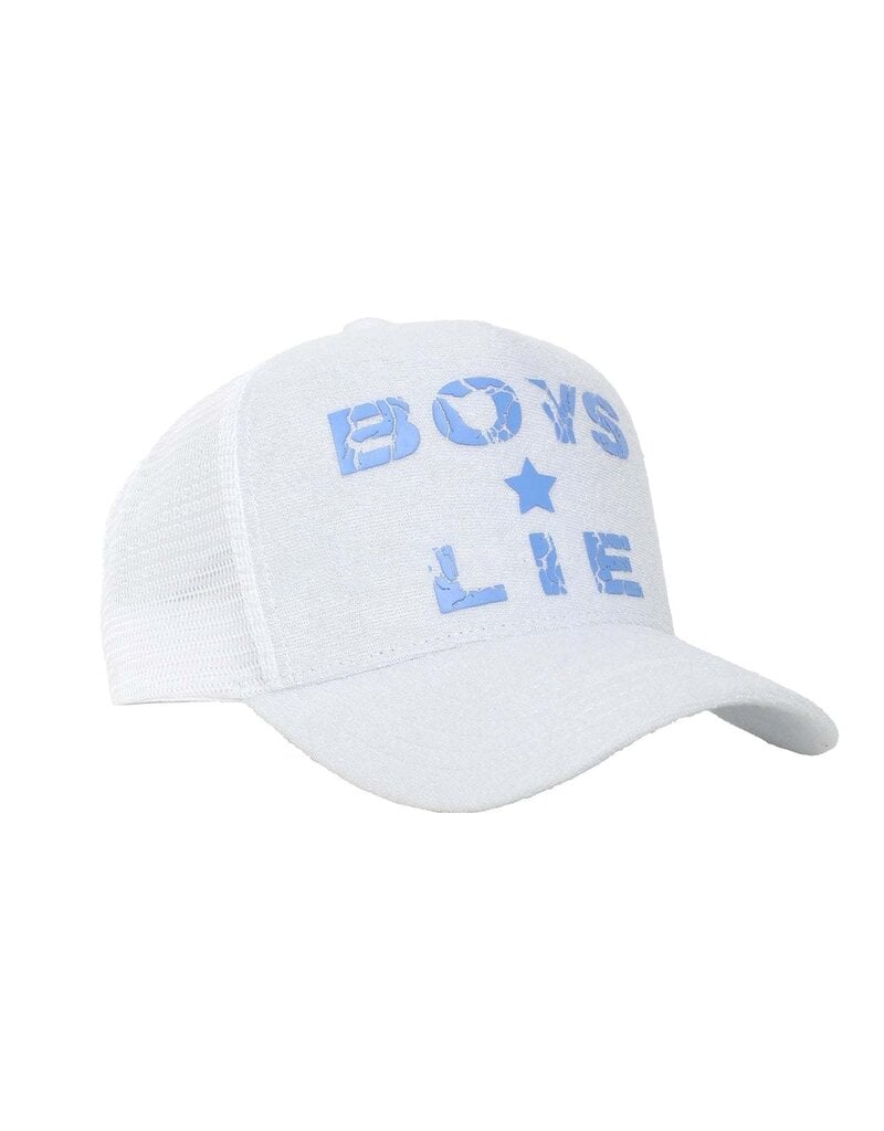 Boys Lie I'm The Captain Trucker Hat White