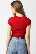 Short Sleeve Basic Crop Top