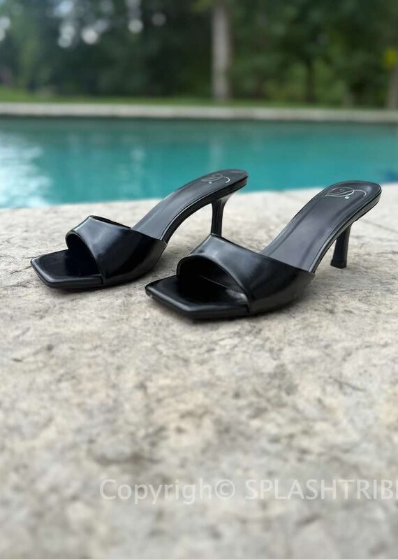 Open Square Toe Heel