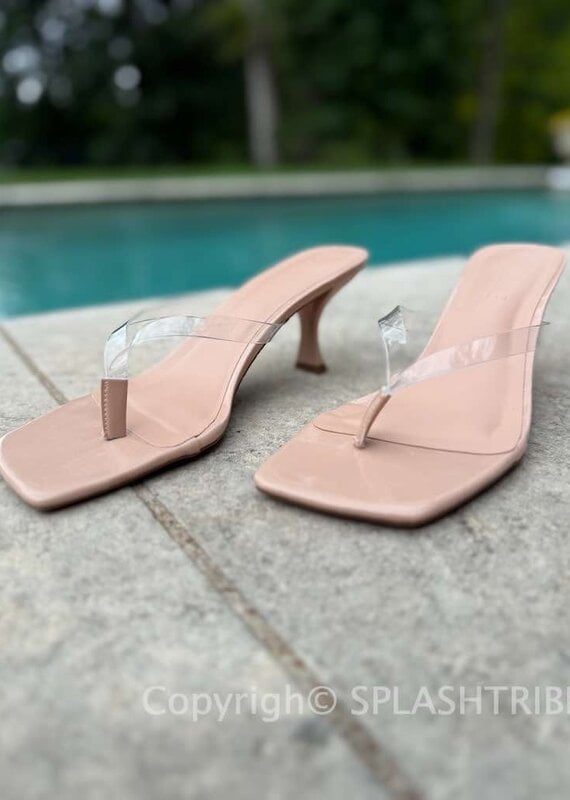 Thong Strap Kitten Heel