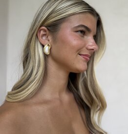 Valia Stud Earrings Gold/Pearl