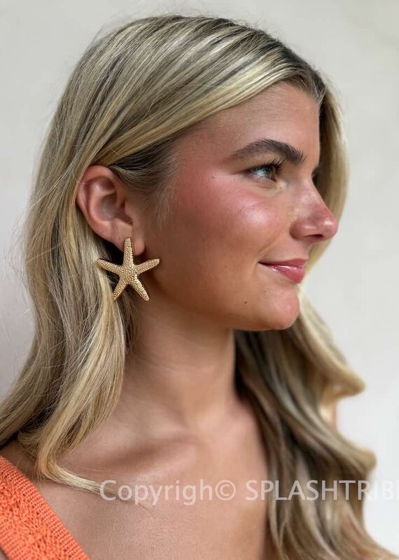 Statement Starfish Stud Earrings G