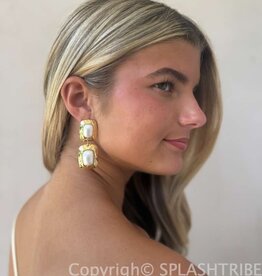 Martina Earrings Gold/Pearl