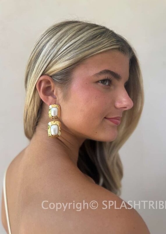 Martina Earrings Gold/Pearl