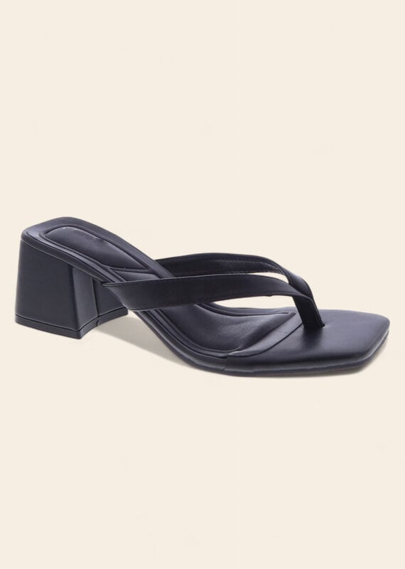 Thong Strap Block Heel Sandal