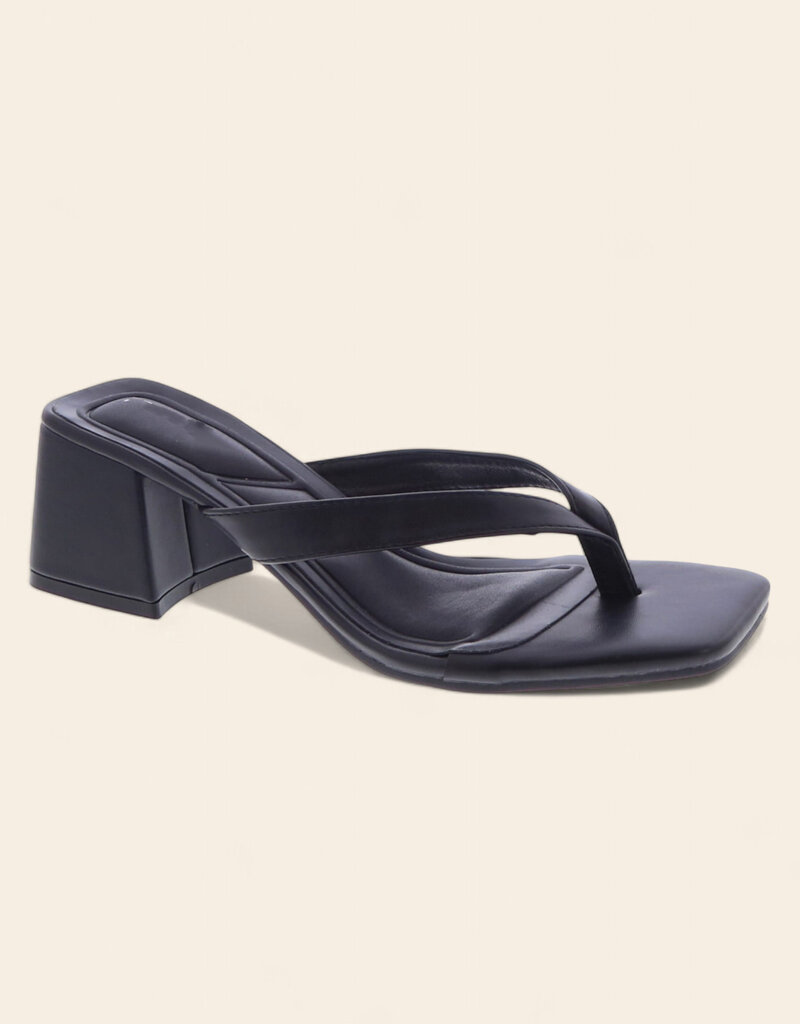 Thong Strap Block Heel Sandal