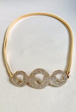Rhinestone Buckle Stretchy Belt G