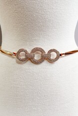 Rhinestone Buckle Stretchy Belt G