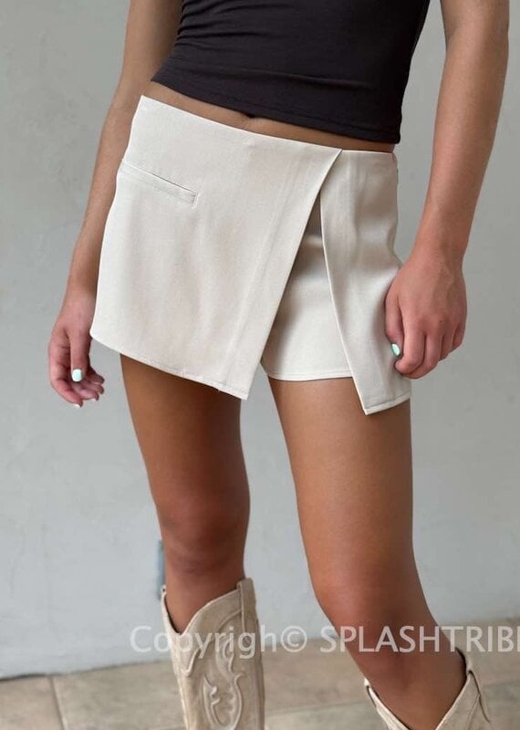 Woven Wrap Skort