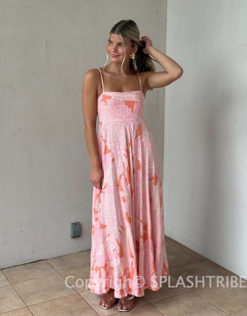 Cami Strap Large Floral Maxi Dress