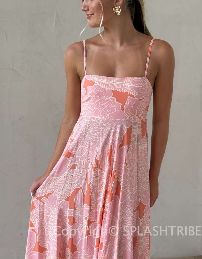 Cami Strap Large Floral Maxi Dress