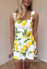 Linen Fresh Lemon Mini Dress
