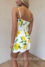 Linen Fresh Lemon Mini Dress