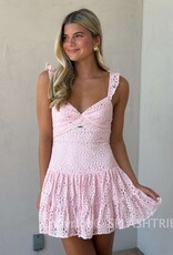 Bree Lace Tie Back Mini Dress