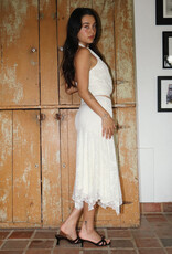 Lace Handkerchief Midi Skirt