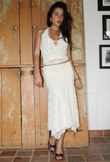 Lace Handkerchief Midi Skirt