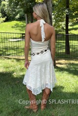 Lace Handkerchief Midi Skirt