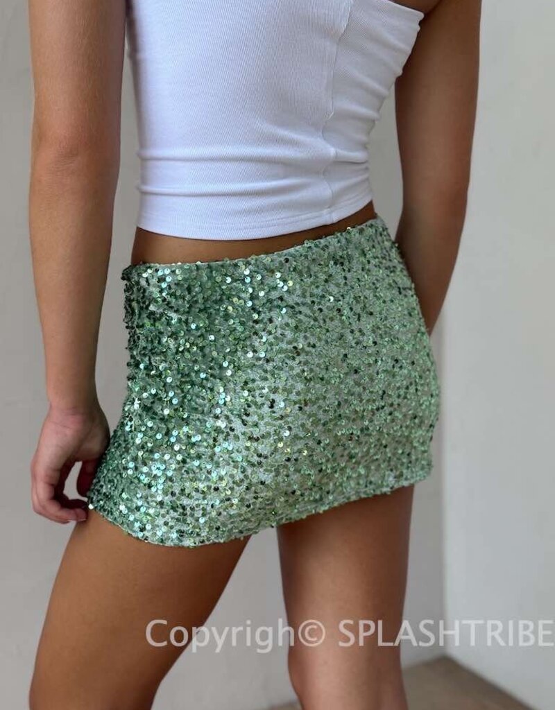 Sequin Micro Mini Skort
