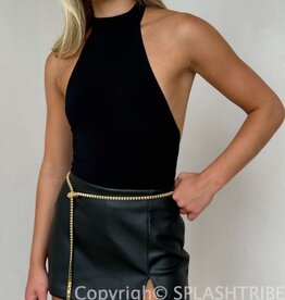 Vegan Leather Mini Skirt With Built In Shorts