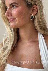Valia Stud Earrings Gold/Black