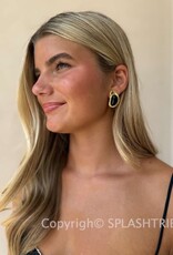 Valia Stud Earrings Gold/Black