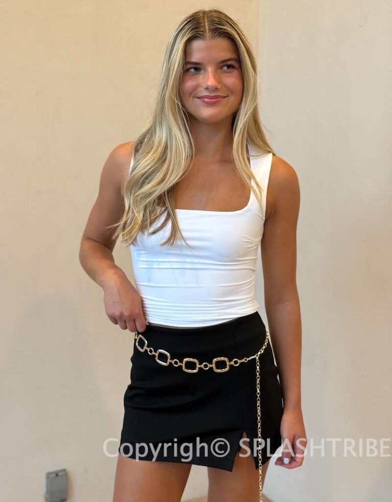 Cora One Slit Side Mini Skort