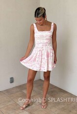 Toile Square Neck Mini Dress