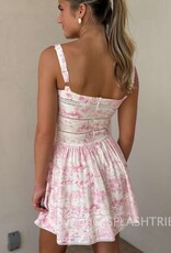 Toile Square Neck Mini Dress