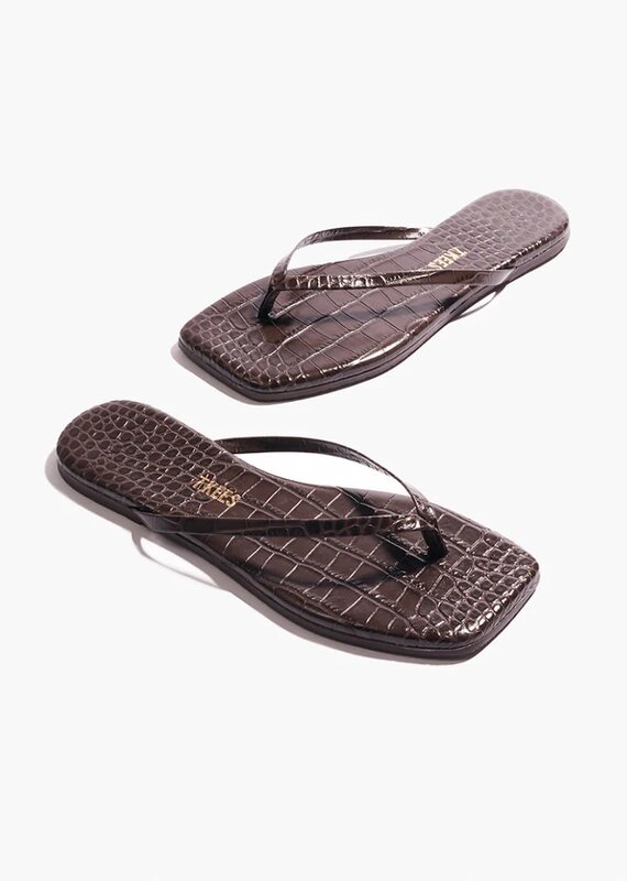 Square Toe Lily Croc Flip Flop Sandal