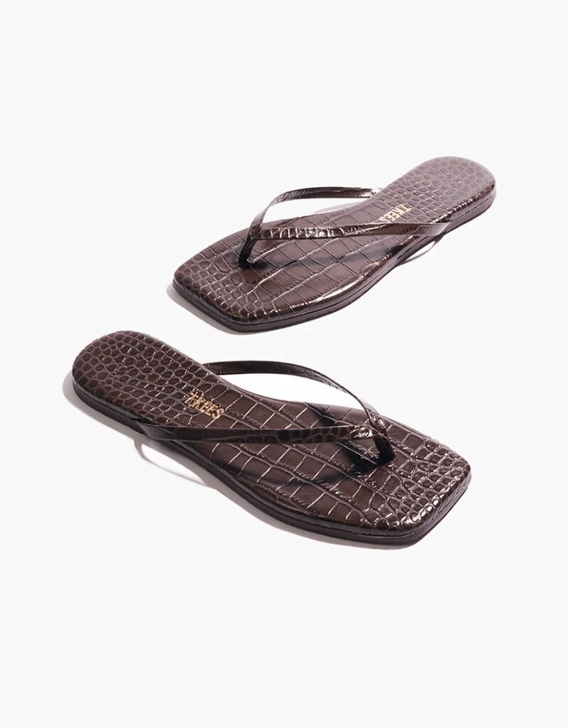 Square Toe Lily Croc Flip Flop Sandal